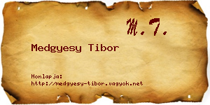 Medgyesy Tibor névjegykártya